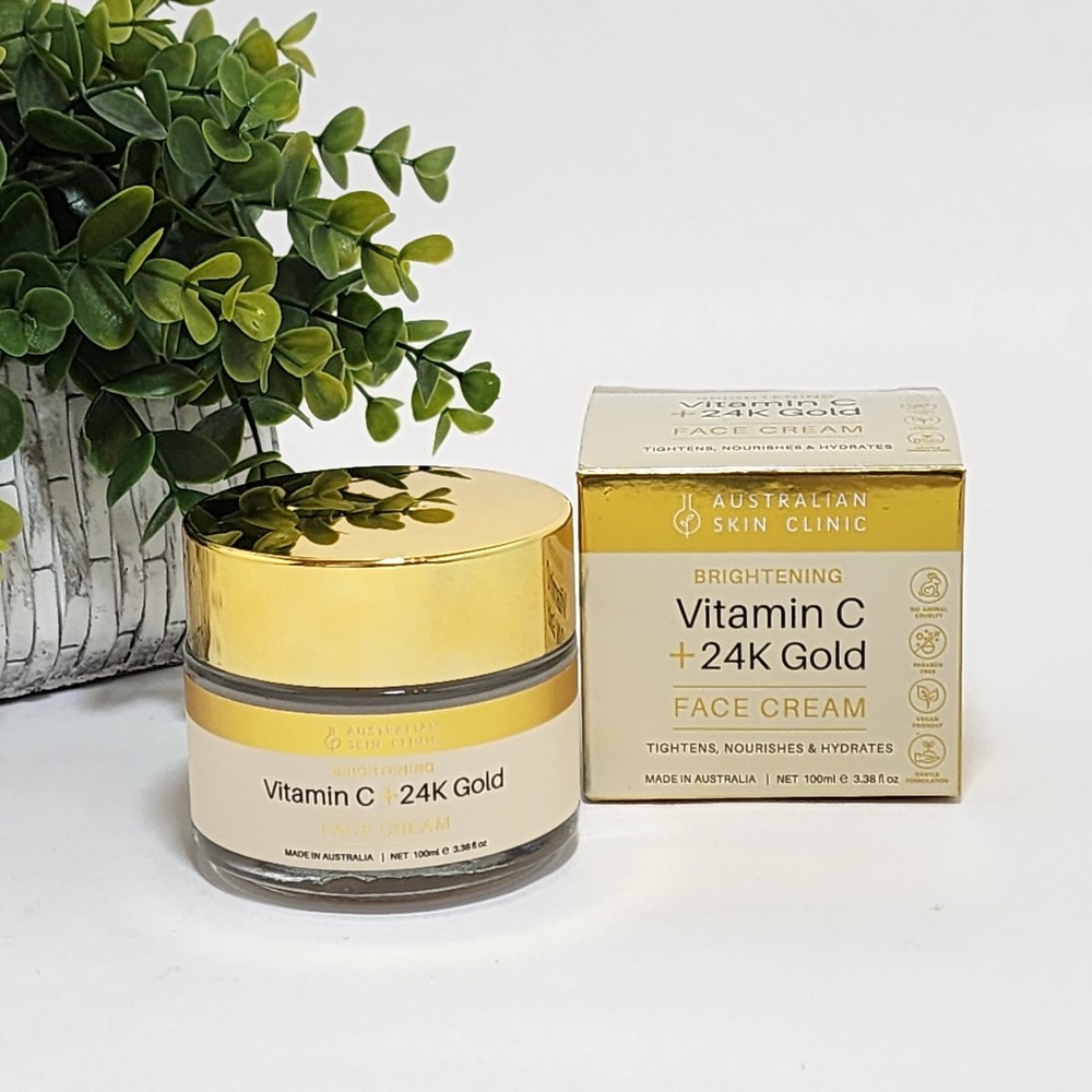Australian Skin Clinic Brightening Vitamin C + 24k Gold Face Cream 3.38 fl oz